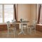 International Concepts Round 36 in Rd Extend Dining Table, 4 San Remo Counter Ht Stools, Hickory/Stone, 36 W, 48 L, Wood K41-36RXT-27B-S102-4 - alternate 4